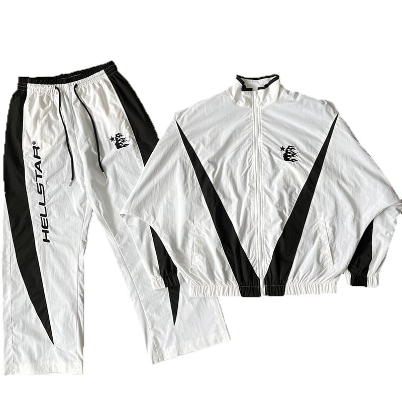 H*lst*r studios thriller track jacket pants embroidered coat trousers suit