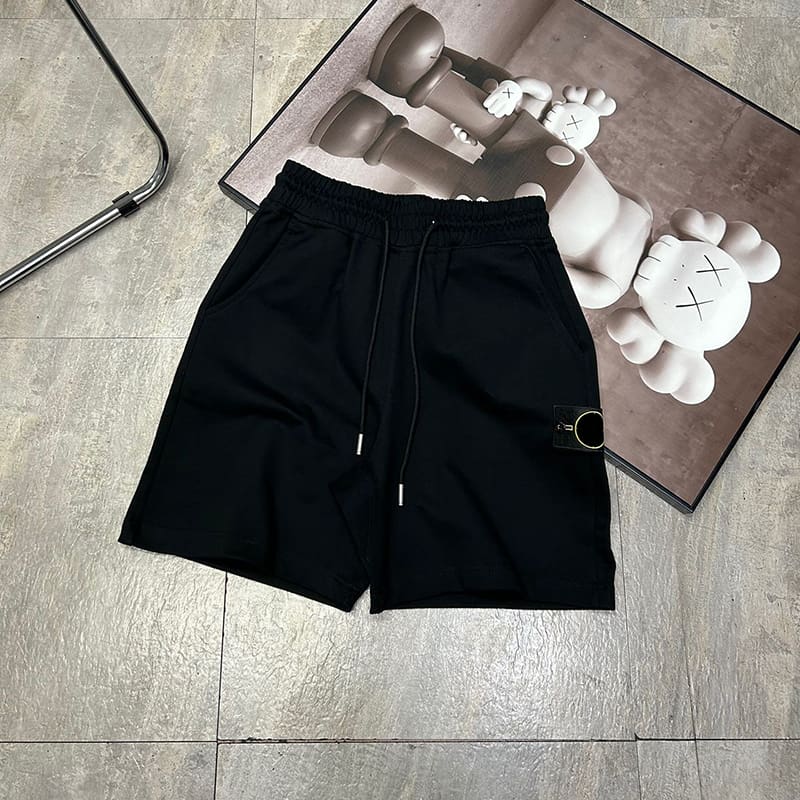 Stone Island Classic Terry Shorts Straight-Leg Casual Pants for Men and Women