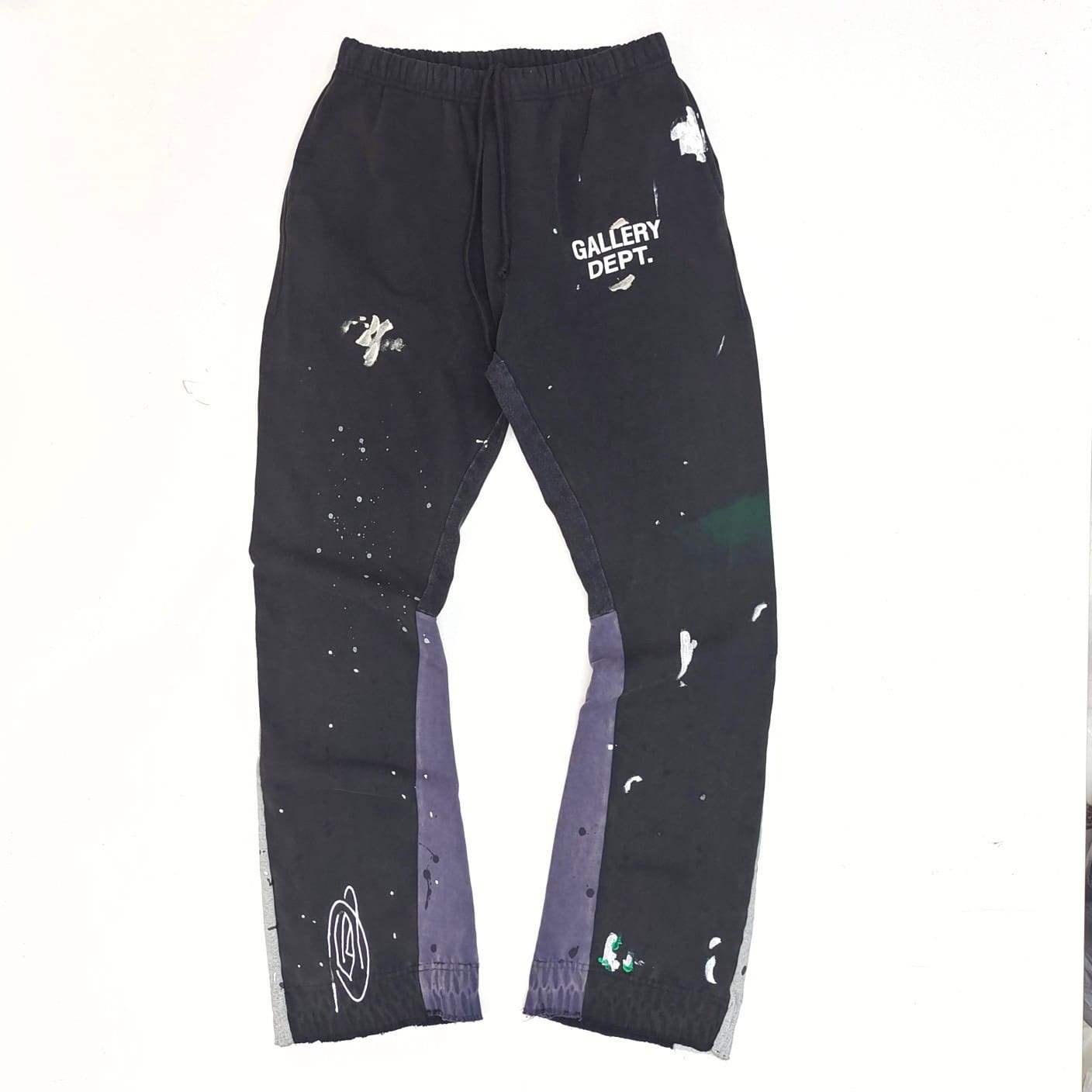 Gallery Dept splash-ink stitching graffiti bootcut trousers high street casual sweatpants trousers