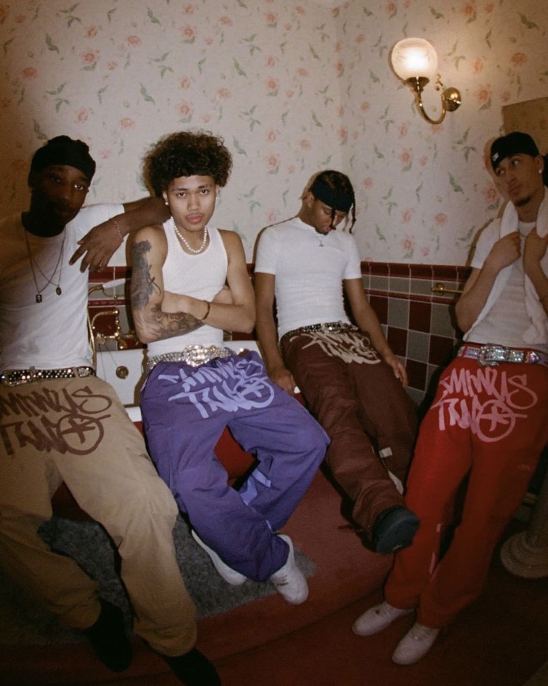 Minus Two Cargo Pants Casual Straight-Leg Loose Fit Hip Hop Star Style