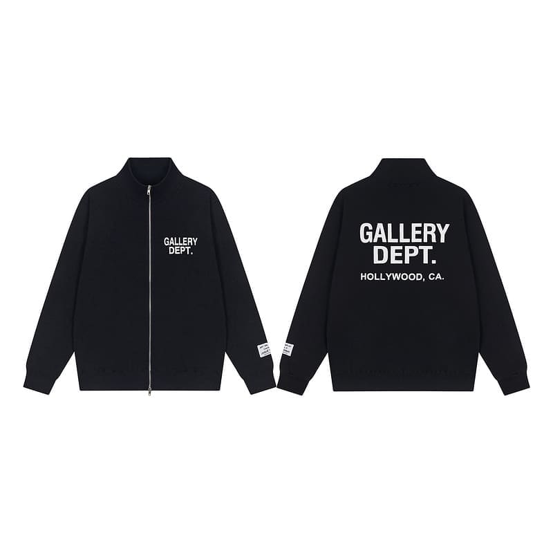 Gallery Dept High Street Letter Printed Loose Zipper Sweatshirt for Men and Women