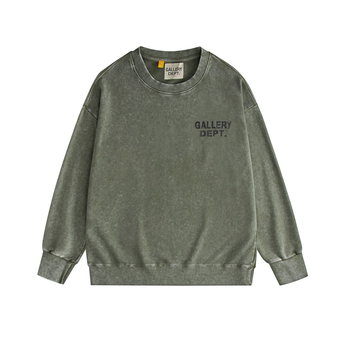 Gallery Dept Letter Logo Washed Terry Round Neck Sweater for Men and Women