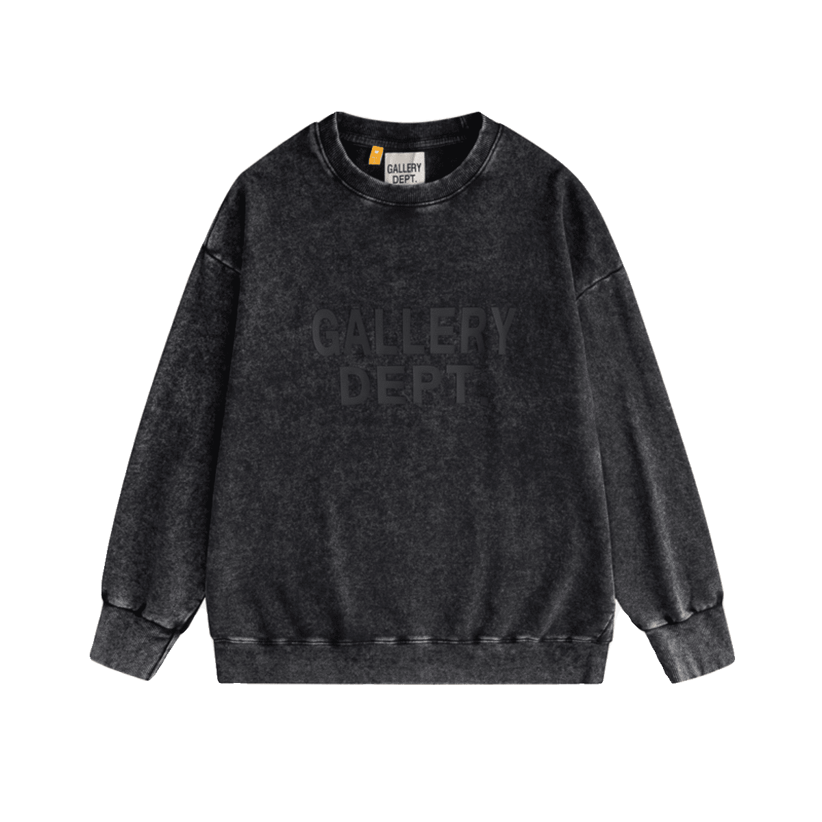 Gallery Dept Letter Logo Washed Terry Round Neck Sweater for Men and Women