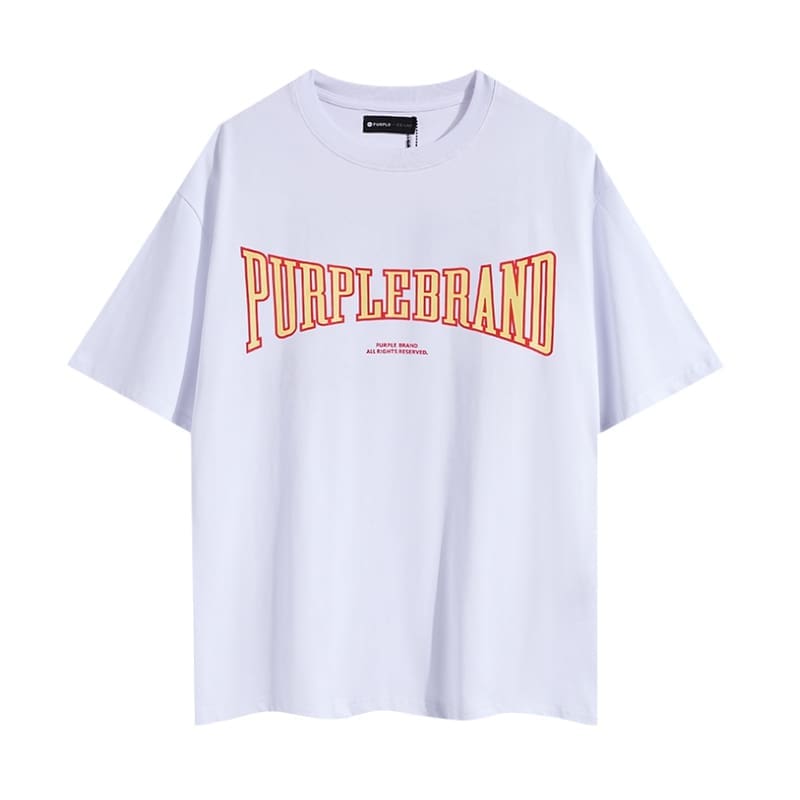 pu*re b*and letter print t-shirt high street cotton round neck for men and women