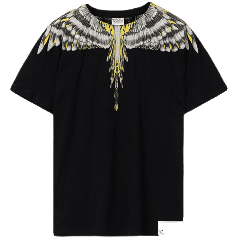 MarceloBurlon MB gray and yellow wings short sleeve
