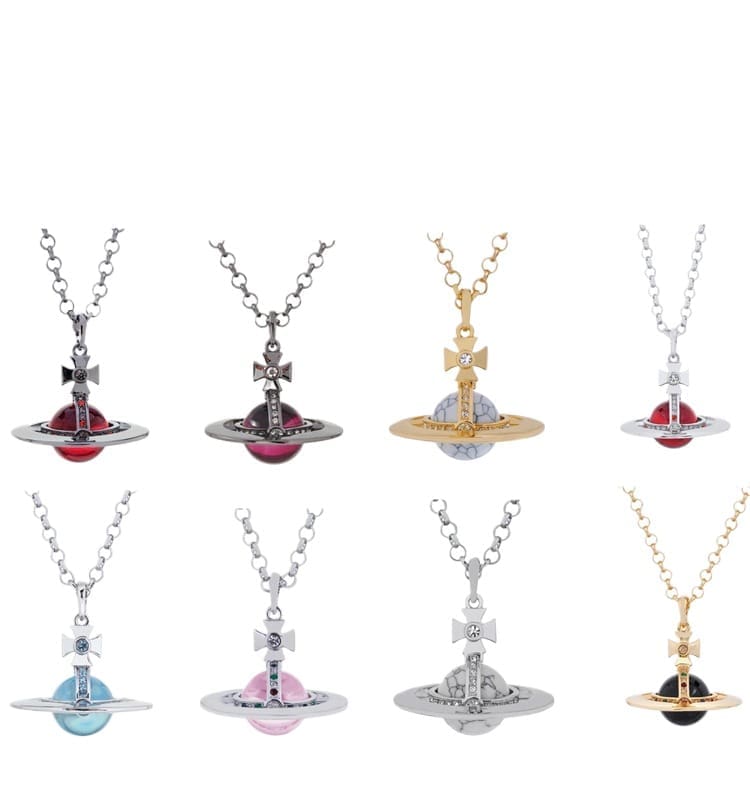 Vivienne Westwood Saturn Large Three-Dimensional Planet Necklace Classic Style