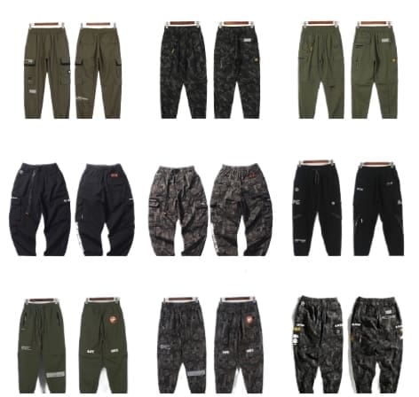 AAPE Ape Head Camouflage Multi-Pocket Workwear Pants for Men and Women