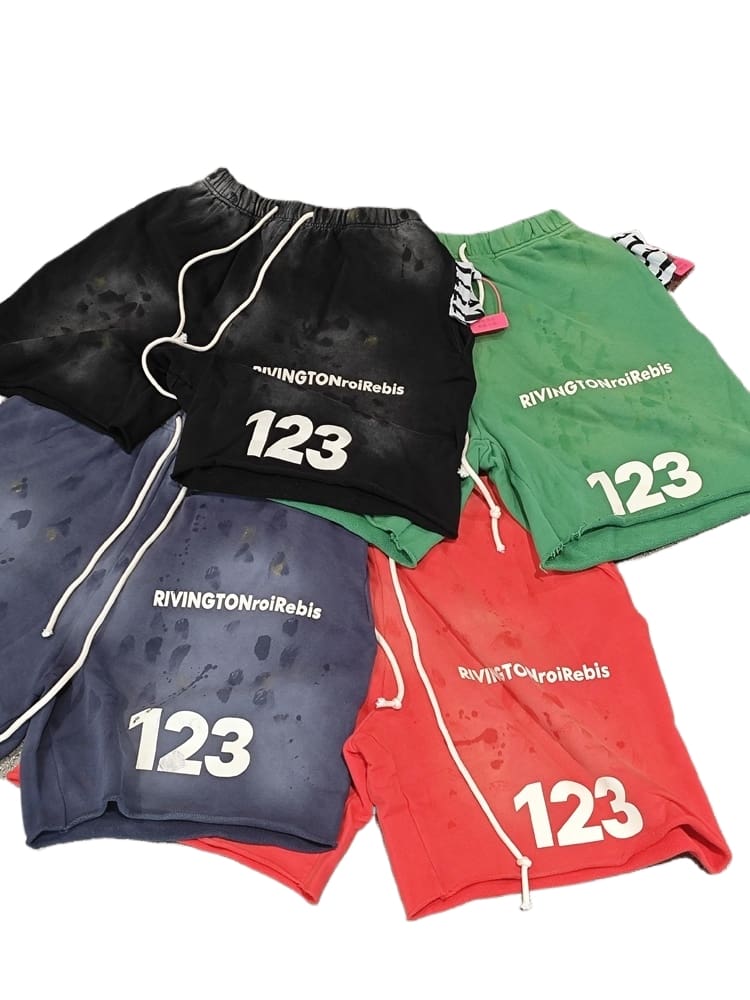 RRR123 Graffiti VTG Washed Sports Shorts for Men and Women