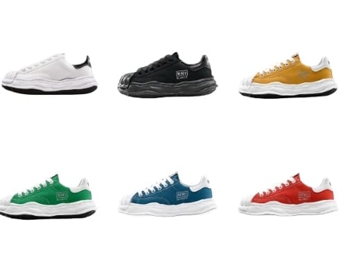 Ma*s*n mihara shell toe thick sole canvas shoes