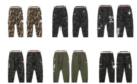 AAPE Camouflage Multi-Pocket Cargo Pants for Men and Women