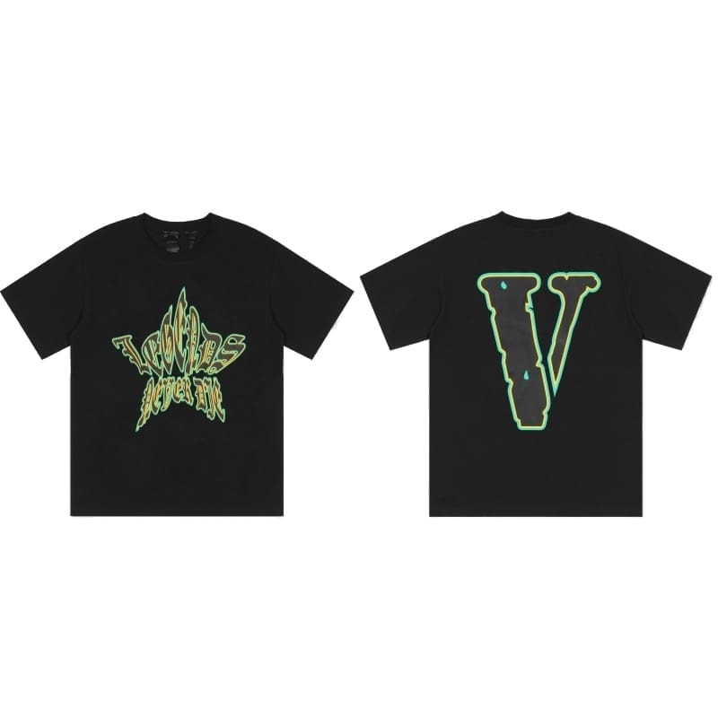 VLONE Large V Short Sleeve High Street T-Shirt Men and Women Summer Style