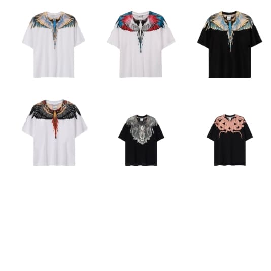 Marcelo Burlon Wings T-Shirt Classic Feather Short Sleeve B