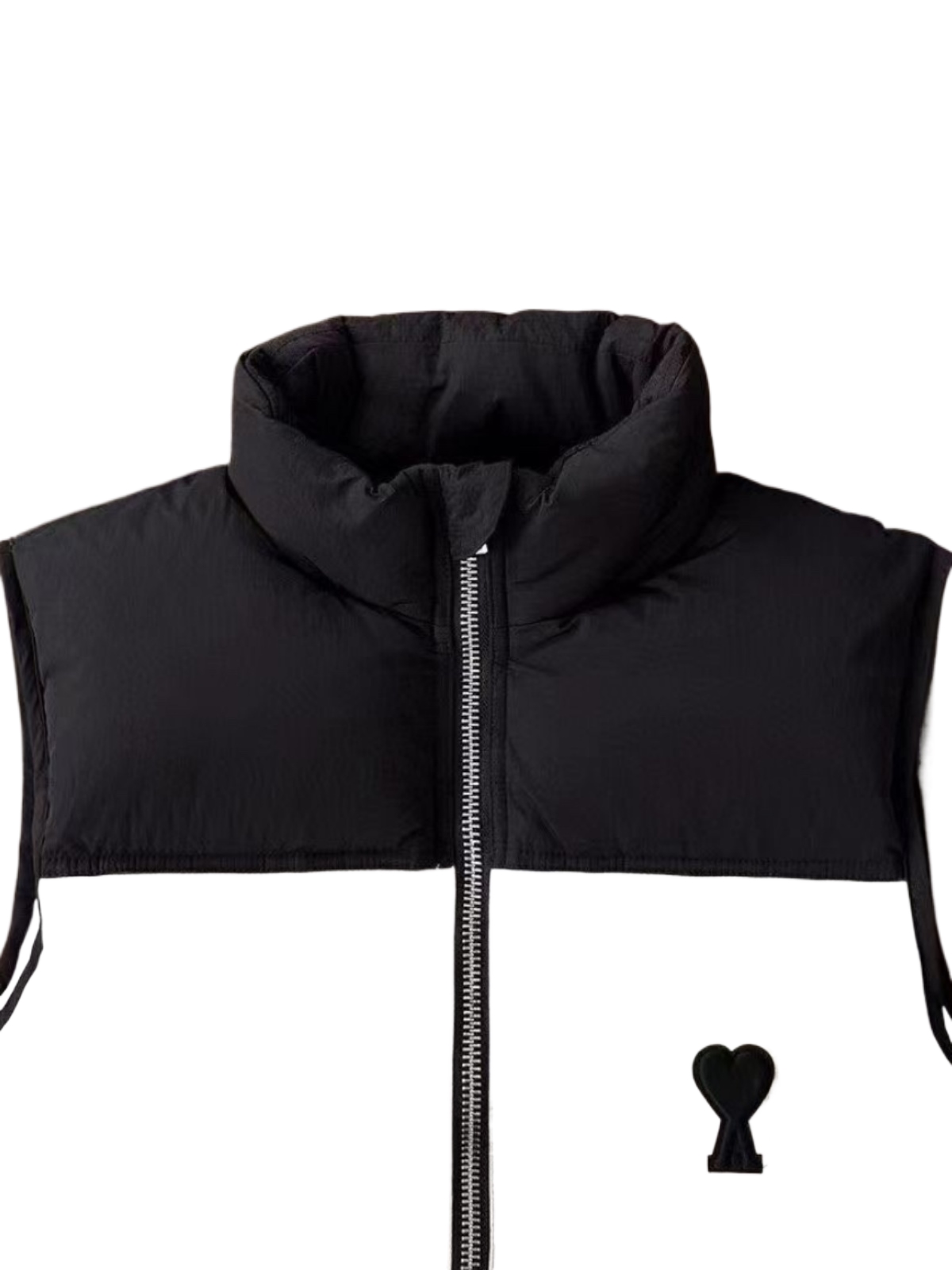 90 white duck down 2023 new ami vest love down jacket men’s and women’s black and white loose autumn and winter warm coat