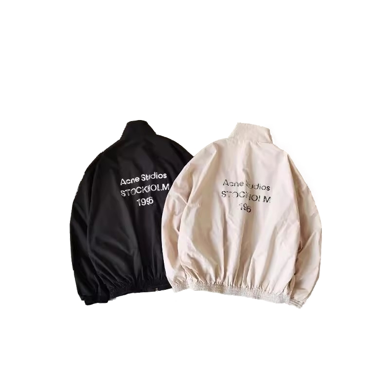 AS 24SS autumn and winter new back letters 1996 distressed broken ring wind printed jacket coat