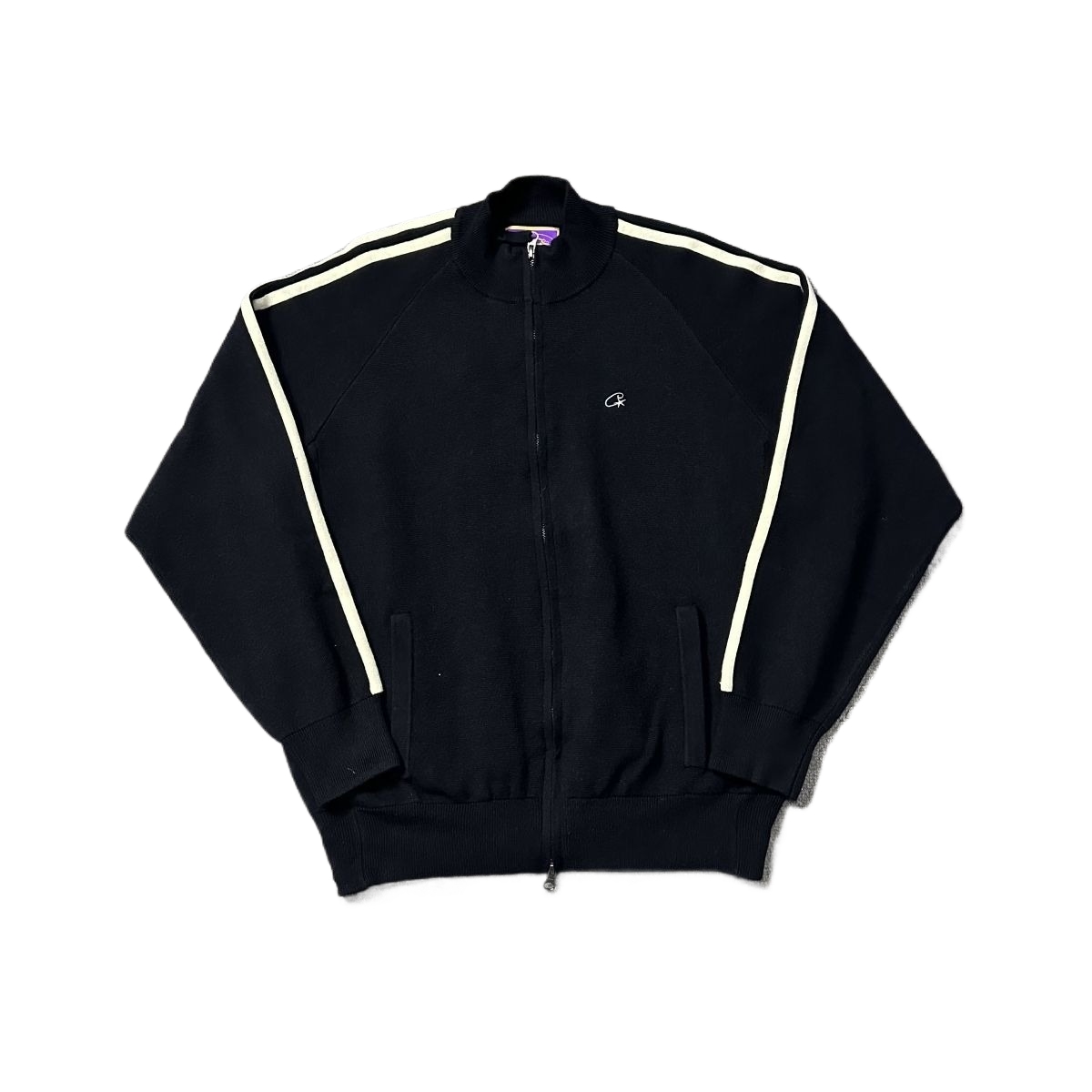 Corteiz American retro alphabet embroidered cardigan coat men’s and women’s spring and autumn loose casual zipper sweater