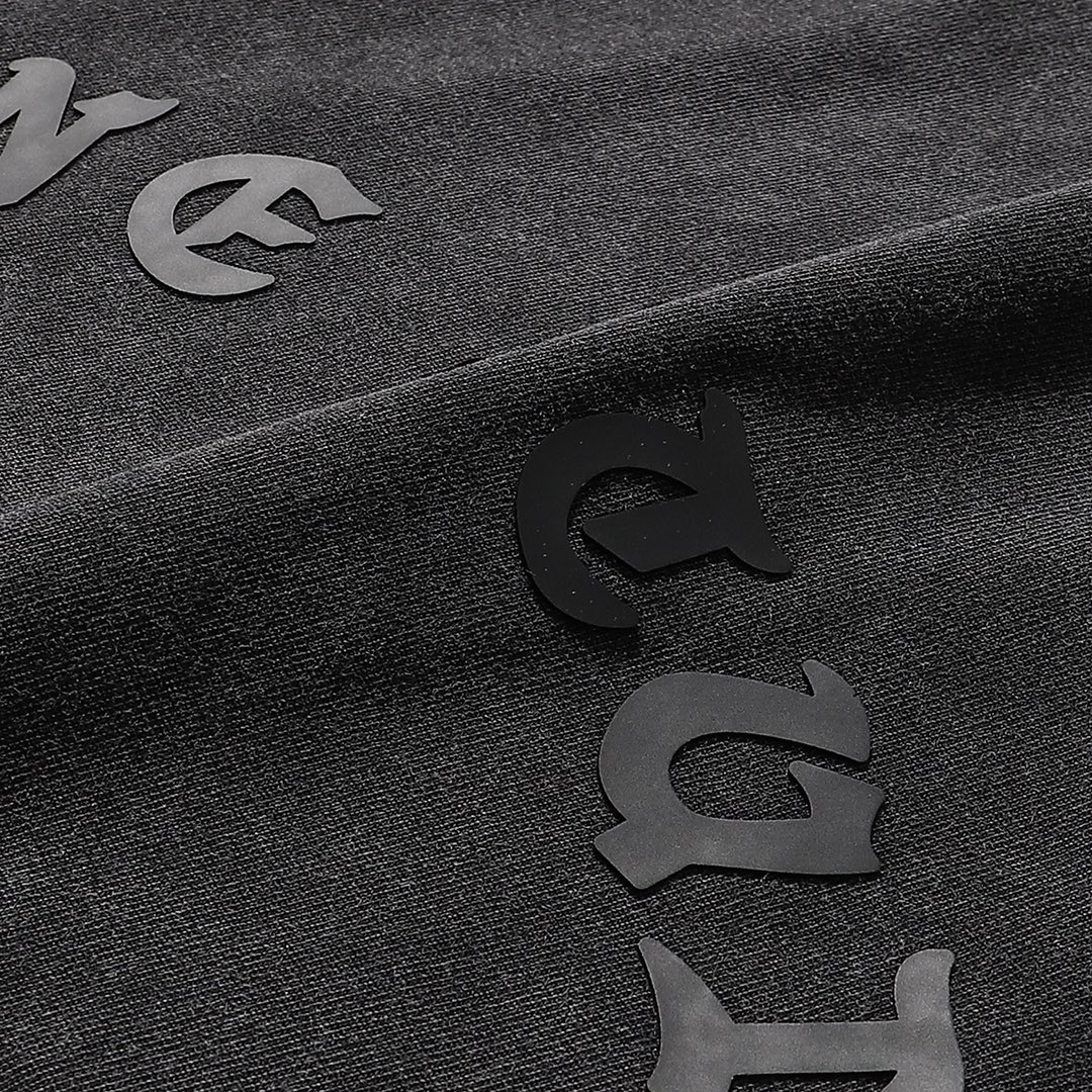 AS 24SS autumn and winter New simple distressed chest letters offset printing men and women the same long-sleeved T-shirt