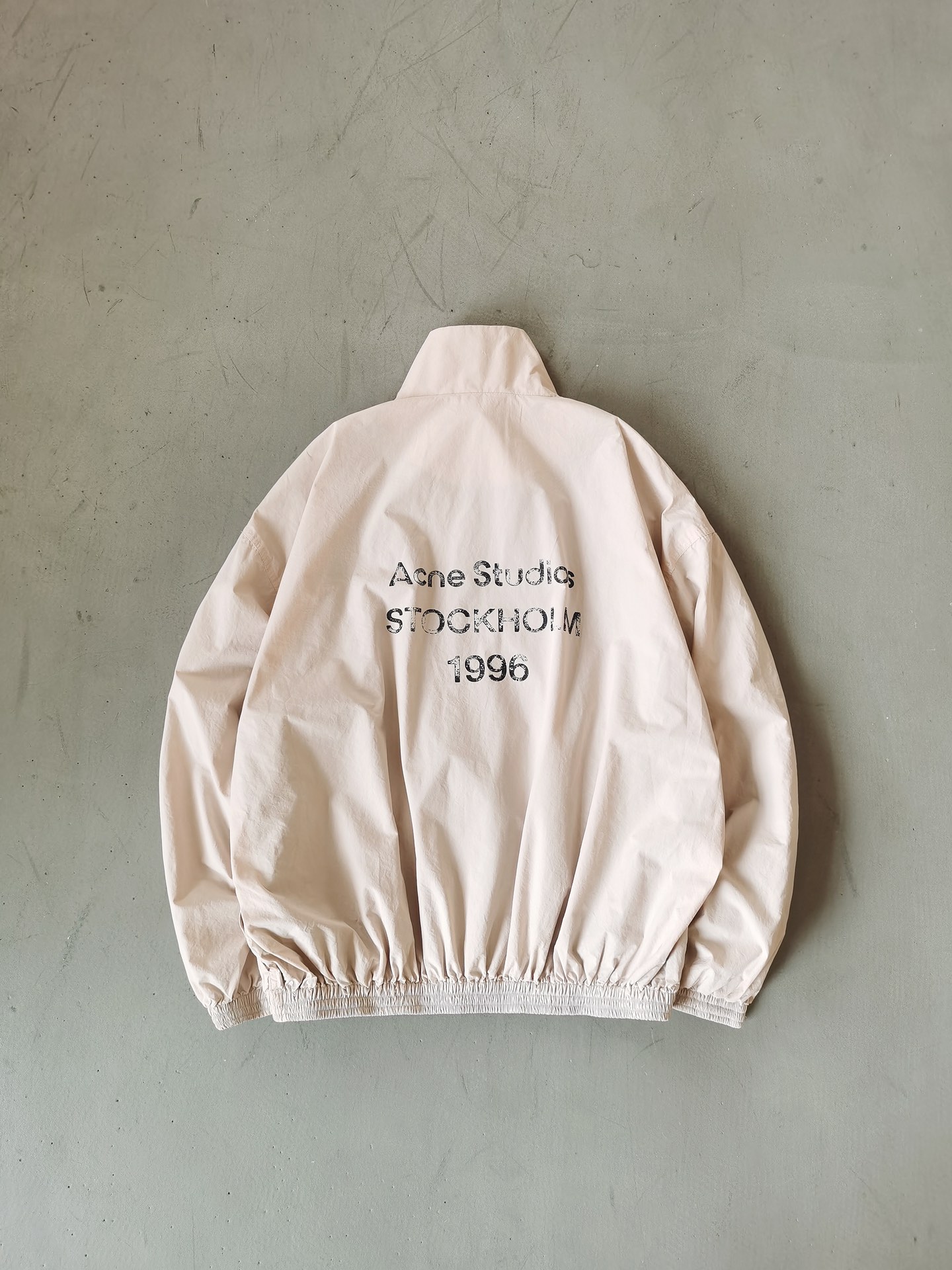 AS 24SS autumn and winter new back letters 1996 distressed broken ring wind printed jacket coat