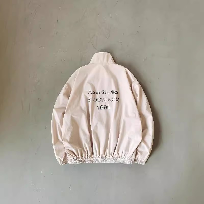 AS 24SS autumn and winter new back letters 1996 distressed broken ring wind printed jacket coat