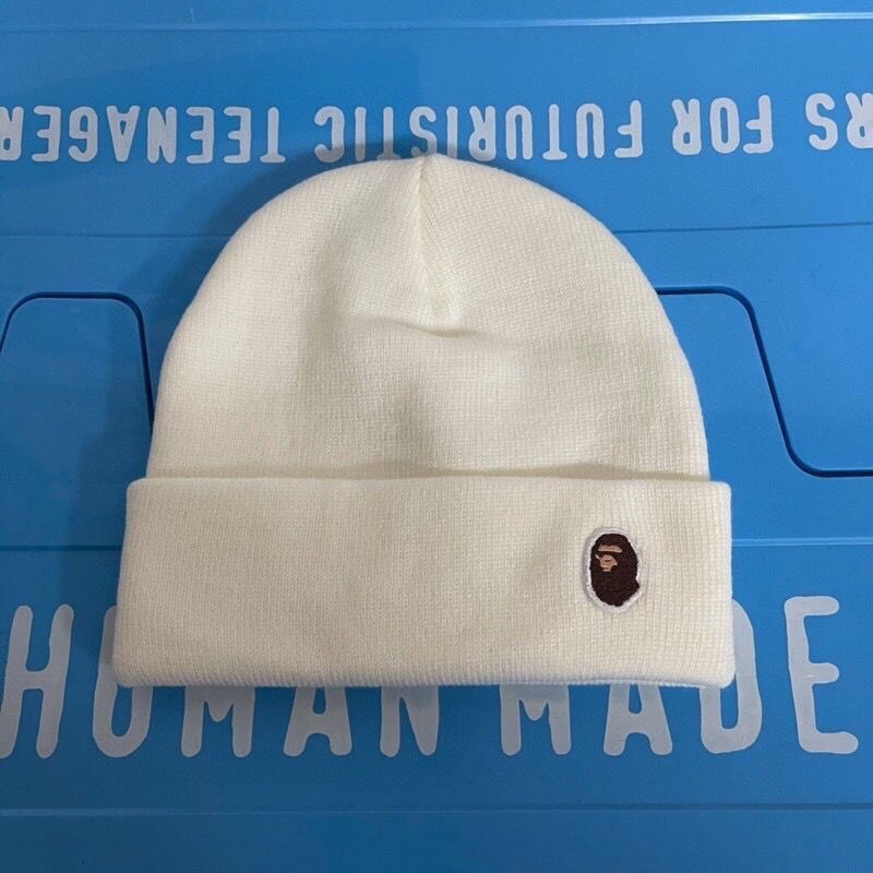 Split Japanese ape head woolen cap embroidery beanie hat tide autumn winter couple vintage knitted hat