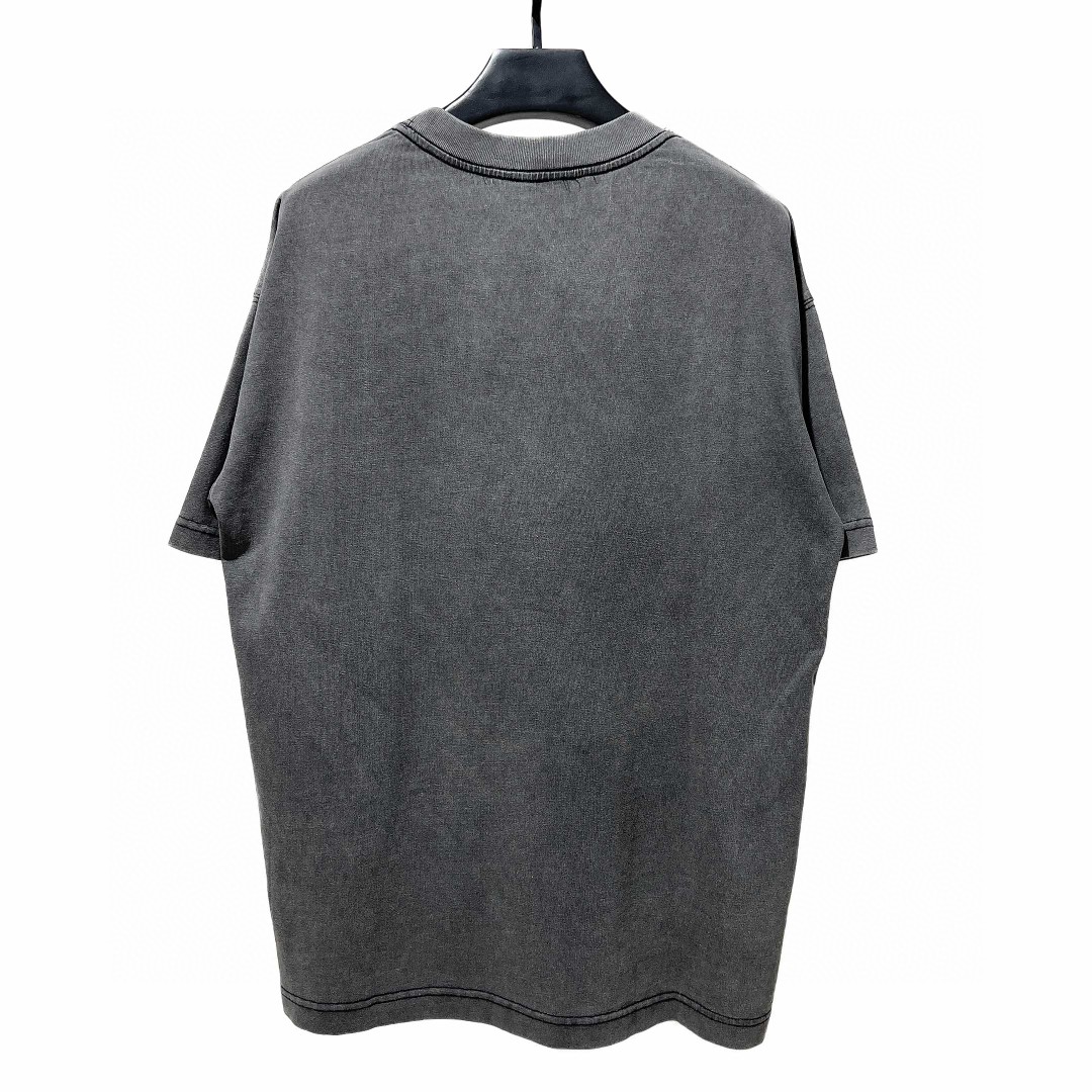 AS 24SS washed faded loose design heavy industry short sleeve t-shirt