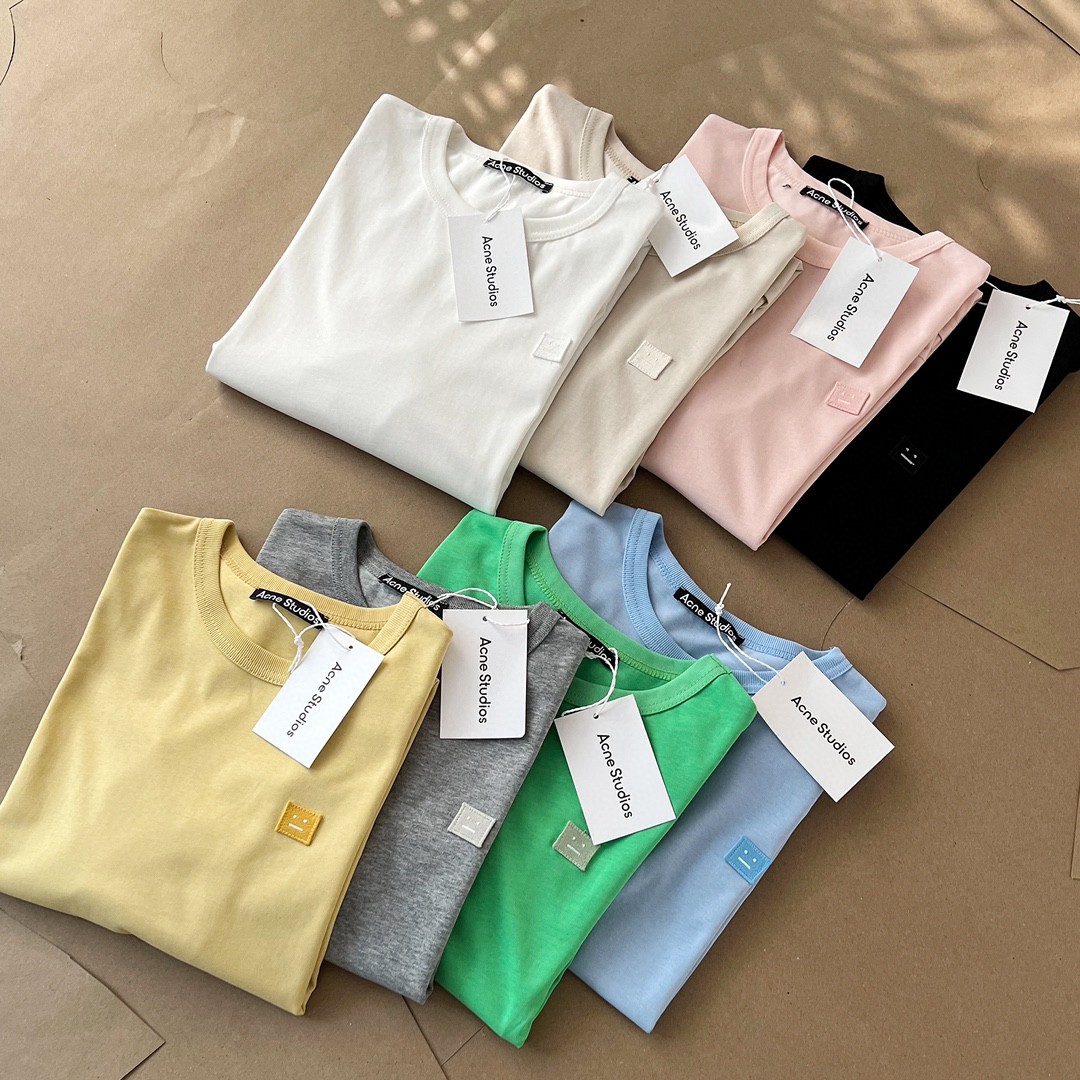 top version as 24ss chest small logo smiley F**e villain patch simple style men’s and women’s same style short sleeve t-shirt