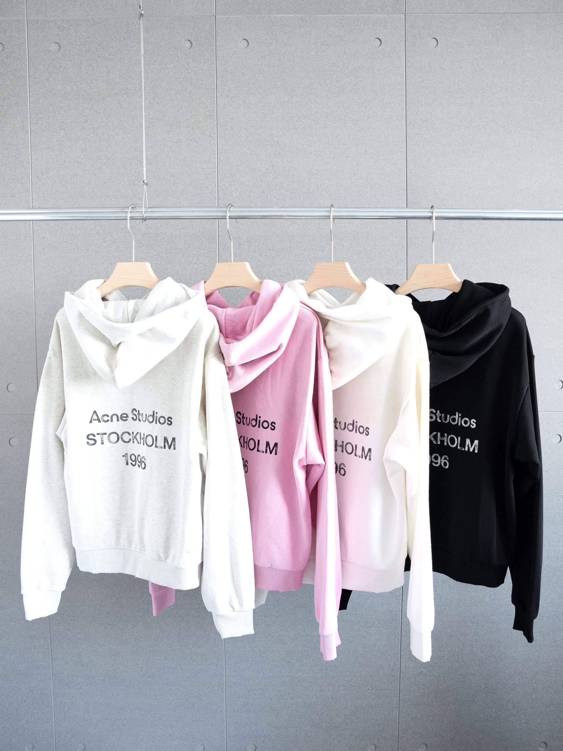 Top version AS 24SS new back 1996 letter printing heavy industry washed worn-out gradient hooded sweater