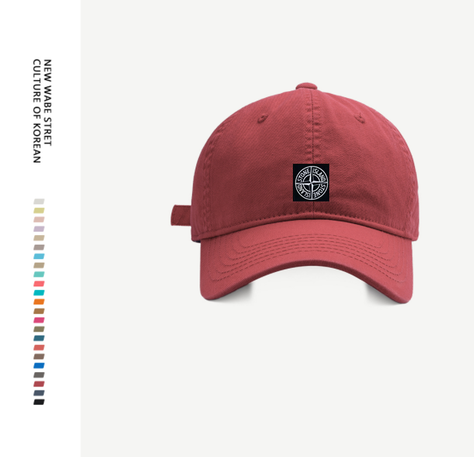 Genuine goods verified stone baseball cap compass embroidered peaked cap sun protection for men and women curved brim sun hat