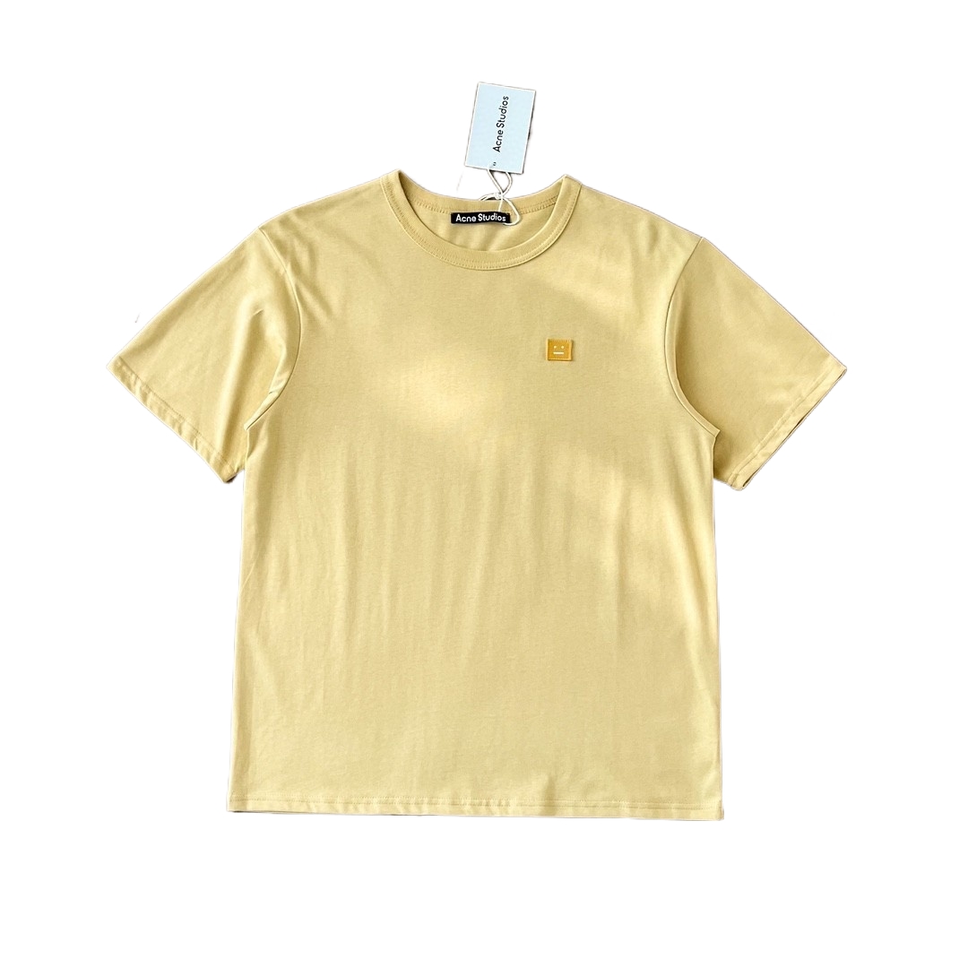 top version as 24ss chest small logo smiley F**e villain patch simple style men’s and women’s same style short sleeve t-shirt