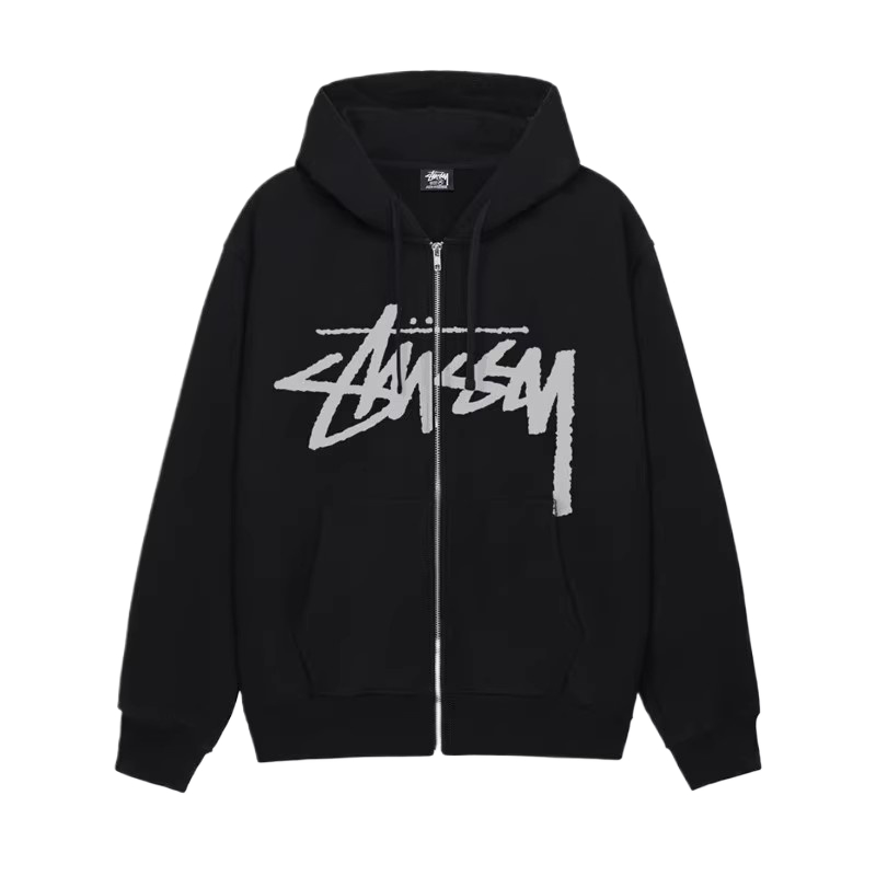 Fashion brand Stussy Basic zipper sweater men’s Stussy autumn and winter cardigan casual loose jacket women’s couple style